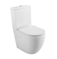 Унитаз-компакт напольный BelBagno Amanda BB051CPR BB089SC с микролифтом, безободковый, глянцевый белый