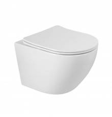 Унитаз подвесной BelBagno Sfera-r BB046CHR/SC безободковый, с микролифтом, белый глянцевый