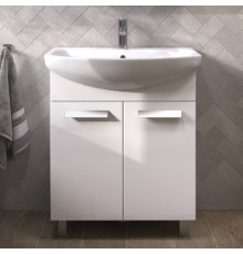 Тумба с раковиной Vigo Hoska 70, 2 дверцы, белая