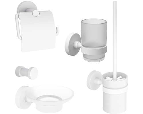 Набор Мыльница DEKOR BANYO Alina White A40 405 05 белая + Стакан A40 406 05 + Ершик A40 6009 05 + Держатель A40 407 01 05 + Крючок A40 408 15 Набор Мыльница DEKOR BANYO Alina White A40 405 05 белая + Стакан A40 406 05 + Ершик A40 6009 05 + Держатель A40 407 01 05 + Крючок A40 408 15