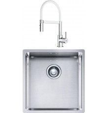 Комплект Мойка Franke Box BXX 210-40 нержавеющая сталь + Смеситель Lina Semi-pro хром, белый