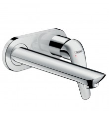 Hansgrohe Novus Однорычажный смеситель для раковины, излив 195 мм, настенный, скрытый монтаж, внешняя часть, цвет: хром. 71127000