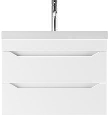 Тумба с раковиной Айсберг Ева 70 подвесная, белая, раковина Bazis