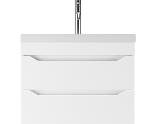 Тумба с раковиной Айсберг Ева 70 подвесная, белая, раковина Bazis