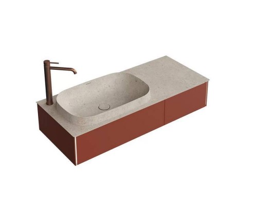Kerama Marazzi Magica Тумба подвесная, 115.4х48.5х22см., 2 ящика, цвет: венецианский красный матовый. MA.120.2\VR.M