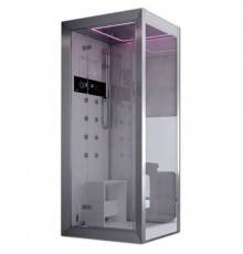 Jacuzzi Frame 120 HAMMAM TOP Душевая кабина 120x80xh224 см, угловая, аудио, термостат, цвет: белый/хром