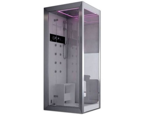 Jacuzzi Frame 120 HAMMAM TOP Душевая кабина 120x80xh224 см, угловая, аудио, термостат, цвет: белый/хром Jacuzzi Frame 120 HAMMAM TOP Душевая кабина 120x80xh224 см, угловая, аудио, термостат, цвет: белый/хром