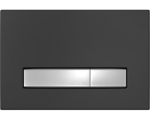 Кнопка смыва Berges Atom Line 049231 матовая черная SoftTouch/хром глянец