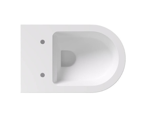 Alice Hide Round Унитаз 57х37см., подвесной, безободковый, с сиденьем и крышкой с микролифтом, с набором для крепления, цвет: белый матовый. 31170109SET