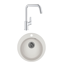 Комплект Мойка Granula 4801, арктик + Смеситель Grohe Eurosmart