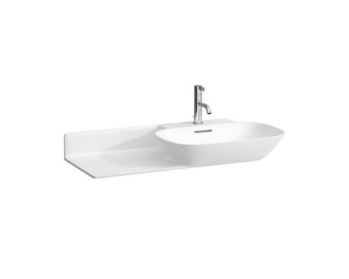 Laufen INO Раковина 90х45х12см., накладная, 1 отв., полка слева, цвет: белый матовый. 8.1330.1.757.104.1 Laufen INO Раковина 90х45х12см., накладная, 1 отв., полка слева, цвет: белый матовый. 8.1330.1.757.104.1