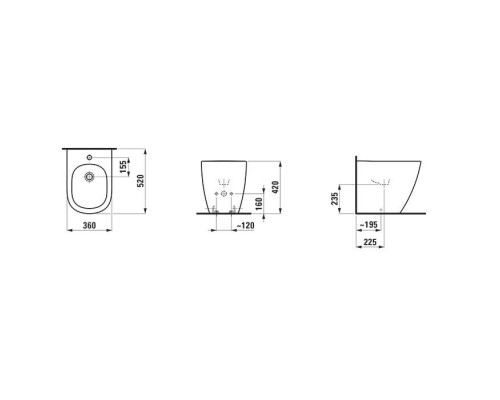 Laufen Lua Биде напольное 52x36xh42см, с 1отв., цвет: белый глянцевый. 8.3208.1.000.302.1 Laufen Lua Биде напольное 52x36xh42см, с 1отв., цвет: белый глянцевый. 8.3208.1.000.302.1