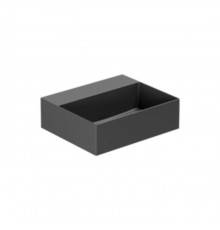 Azzurra Elegance Squared Раковина подвесная/накладная, 42x35xH12,5 см, без отв., цвет: Carbone. ELLP042350Q0CA*0 carbone