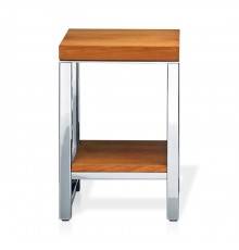 Decor Walther Wood HM Табурет 30x30x44см, напольная, цвет: сталь полированная / светлый бук. 0926886