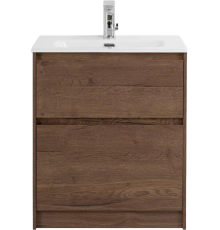 Тумба с раковиной BelBagno Kraft 60 напольная, rovere tabacco, раковина BB600ETL