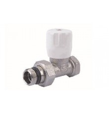 Вентиль, ELSEN, ручной, прямой, 3/4, 1/2, Н ЕК-Н, PN, бар-16, T°C -от -20 до +150, латунь, никелированный, для отопительных приборов-с боковой подводкой