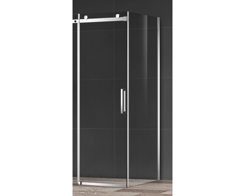 AQM4203F-9 Боковая панель 900х1950 мм, стекло 8 мм, прозрачное, EasyClean, профиль Хром AQM4203F-9