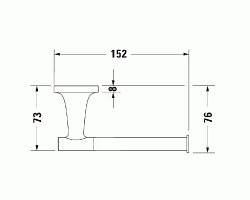 Duravit Starck T Держатель туалетной бумаги, подвесной, цвет: хром. 0099371000 Duravit Starck T Держатель туалетной бумаги, подвесной, цвет: хром. 0099371000