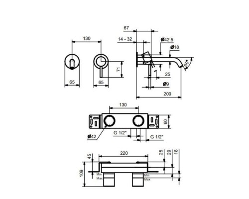 Fantini Nostromo SMALL Смеситель для раковины, встраиваемый, цвет: хром. 50 02 G913B Fantini Nostromo SMALL Смеситель для раковины, встраиваемый, цвет: хром. 50 02 G913B