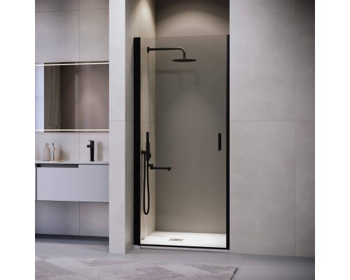 Душевая дверь в нишу RGW Leipzig LE-003-B 900х1950 профиль черный, стекло прозрачное