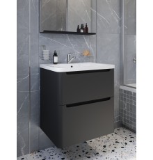 Тумба с раковиной STWORKI Монтре 60 антрацит