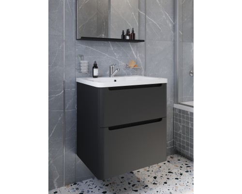 Тумба с раковиной STWORKI Монтре 60 антрацит