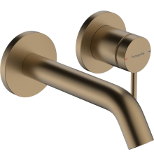 Смеситель для раковины Hansgrohe Tecturis S 73350140 шлифованная бронза