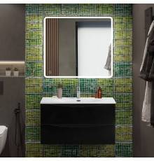 Мебель для ванной комнаты BelBagno Marino-cer-n 90 подвесная, nero lucido