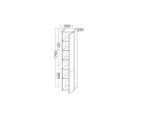 Burgbad Iveo Пенал 176х32х35см., DX, 4 стеклянные полочки, 1 несъемная цвет F2833, подвесной, цвет: белый глянец. HSIE035RF2833G0161 Burgbad Iveo Пенал 176х32х35см., DX, 4 стеклянные полочки, 1 несъемная цвет F2833, подвесной, цвет: белый глянец. HSIE035RF2833G0161