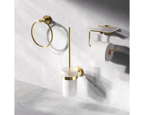 A85A33399 Стойка с туалетной щеткой, золото