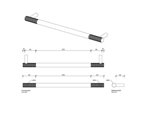 Decor Walther Club HTE40 Полотенцедержатель 40см, подвесной, цвет: черный матовый / хром. 0855460 Decor Walther Club HTE40 Полотенцедержатель 40см, подвесной, цвет: черный матовый / хром. 0855460