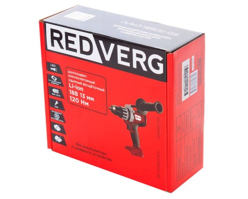 Шуруповерт аккумуляторный ударный бесщеточный REDVERG RD-IS18BLCM/U (без акк, без з/у) Шуруповерт аккумуляторный ударный бесщеточный REDVERG RD-IS18BLCM/U (без акк, без з/у)
