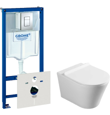 Комплект Унитаз подвесной Vincea Vito VT1-23 + Инсталляция Grohe Rapid SL 38772001 3 в 1 с кнопкой смыва + Шумоизоляция 37131000