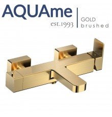 Смеситель для ванны AQUAme Savona золотой шлифованный AQM6812BG