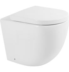Унитаз приставной BelBagno Sfera-r BB2141CBR безободковый, крышка BB865SC с микролифтом