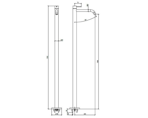 Almar Freestanding Смеситель для раковины, напольный, цвет: Copper Brushed PVD. E214007.CO Almar Freestanding Смеситель для раковины, напольный, цвет: Copper Brushed PVD. E214007.CO