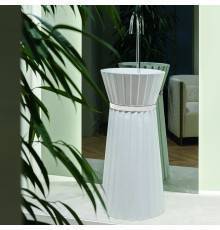 Oasis Plisse Раковина напольная Oslash;44х95см, без отв., без перелива, в комплекте с донным клапаном, цвет белый. 0PI440CEBI