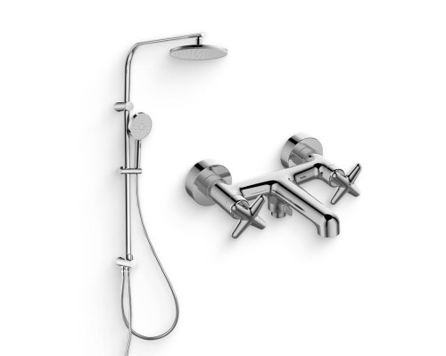 Душевой комплект Смеситель IDDIS Acros ACRSB02i02WA хром + Стойка Swipe SWI3F97i76