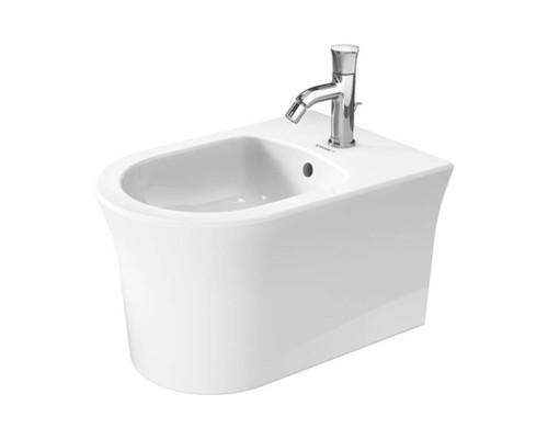 Duravit White Tulip Биде напольное 37x58х42 см, с переливом, с 1 отв., WonderGliss, цвет: белый. 22931000001
