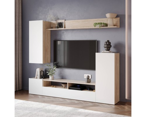 Модульная гостиная DIWO Коломна 213, белая, дуб сонома, MG-1046643