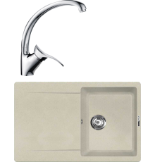 Комплект Мойка кухонная Lava L4.CRE crema + Смеситель SG01 CR chrome