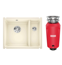 Комплект Мойка Blanco Subline 350/150-U магнолия + Измельчитель Franke