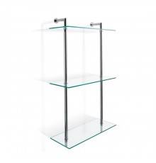 Decor Walther DW 016 Полочка 40x16x65см, 3 стеклянных яруса, подвесной, цвет: хром. 0701500