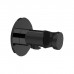Almar Round Подключение для душевого шланга с держателем душа, цвет: Black Absolute Brushed PVD. E095037.AB