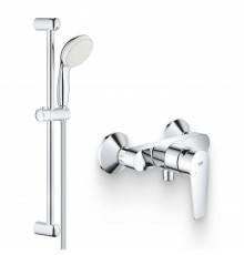 Душевой комплект Смеситель для душа Grohe BauEdge 23635001 + Гарнитур Tempesta New 27853001