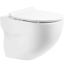 Унитаз подвесной BelBagno Onda BB066CHR безободковый, крышка BB2111SC с микролифтом