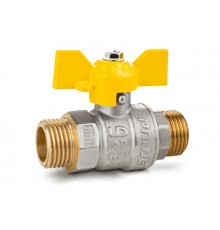 Кран шаровой латунный LD Pride 47.25.Н-Н.Б 1  (Бабочка), газ. LD47