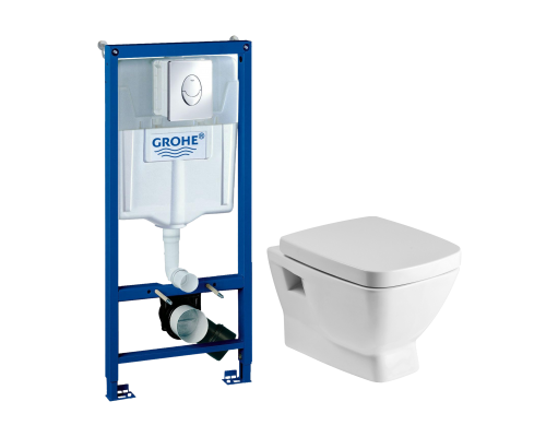 Комплект Унитаз подвесной Santek Нео 1WH302423 с микролифтом + Инсталляция Grohe Rapid SL 38721001 3 в 1 с кнопкой смыва Комплект Унитаз подвесной Santek Нео 1WH302423 с микролифтом + Инсталляция Grohe Rapid SL 38721001 3 в 1 с кнопкой смыва