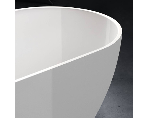 Gruppo Treesse Clivia Ванна 160х75х57 см, из композита, отдельностоящая, со щелевым переливом, цвет: белый глянцевый. V446BL