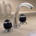 THG Panthere Cristal noir Смеситель для раковины, 3 отв., цвет: хром/черный хрусталь. A2K-A02-151
